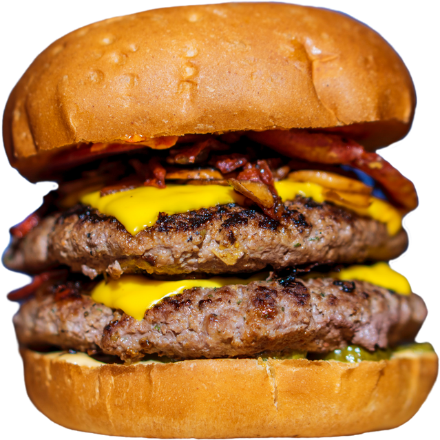 Hamburger with Patties and Cheese